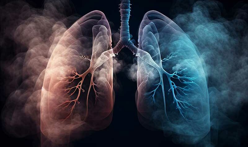 Stock image of lungs