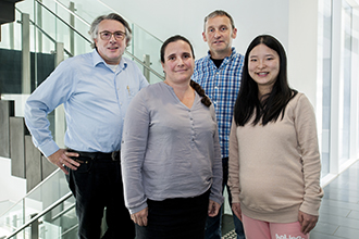 Group photo with Professor Paul Ekert, Ms Chunyan Ma, Professor John Silke, Dr Gabriela Brumatti