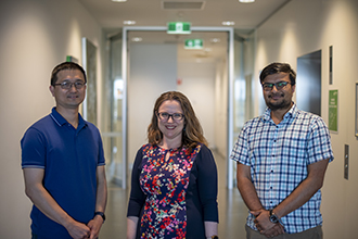  Dr Chin Wee Tan, Associate Professor Melissa Davis and Dharmesh Bhuva.