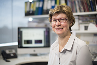 Professor Jane Visvader in her office