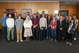 A large group of researchers photographed together