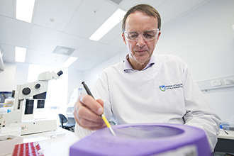 Associate Professor Mike Lawrence in the laboratory