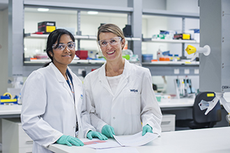 Female researchers in a lab