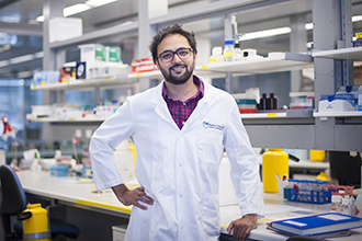 Dr Shalin Naik in the laboratory