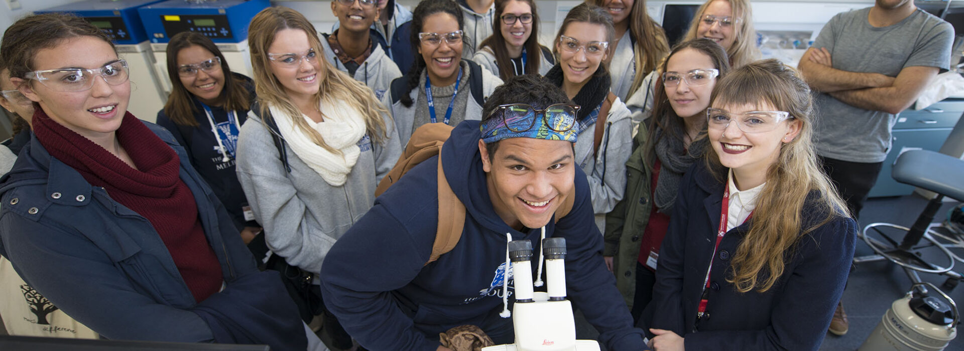 Murrup Barak camp students during lab tour