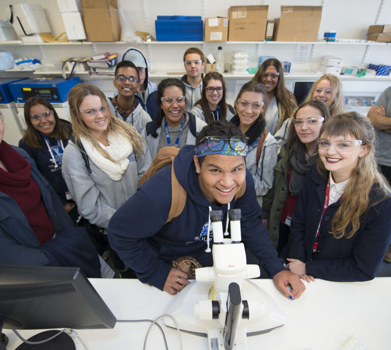 Murrup Barak camp students during lab tour