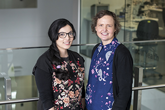 Researchers standing together