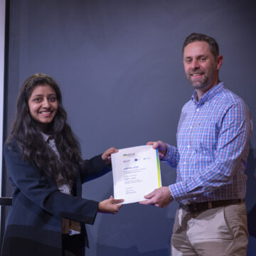 inSPIRE Internship Completion Presentation with student