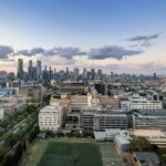 Aerial view of WEHI buildings Parkville