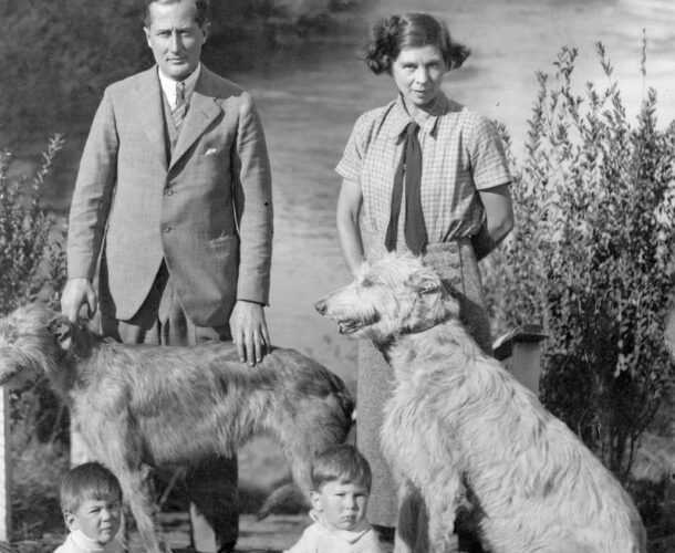 Dr Donald Thomson (back left) with his family