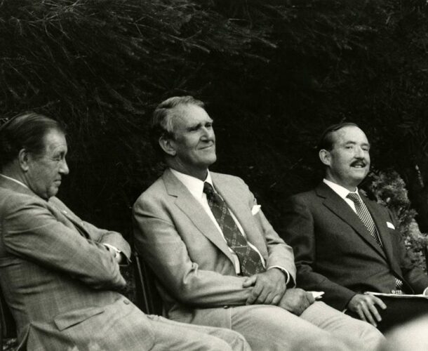 Politicians at the ceremony for the second Parkville building