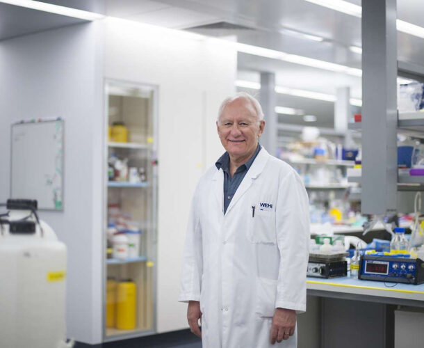 Professor Len Harrison in a laboratory