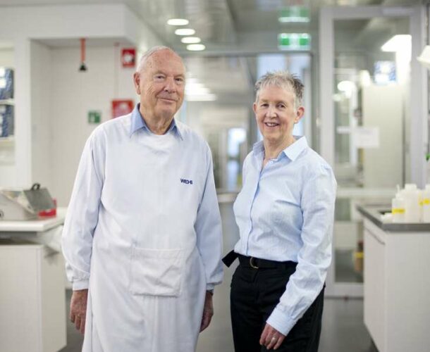 Professor Don Metcalf and Pauline Speedy at WEHI