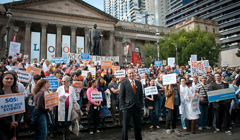 Rally for Research, Melbourne - State Library of Victoria Professor Doug Hilton, Director of the Walter and Eliza Hall institute of Medical Research