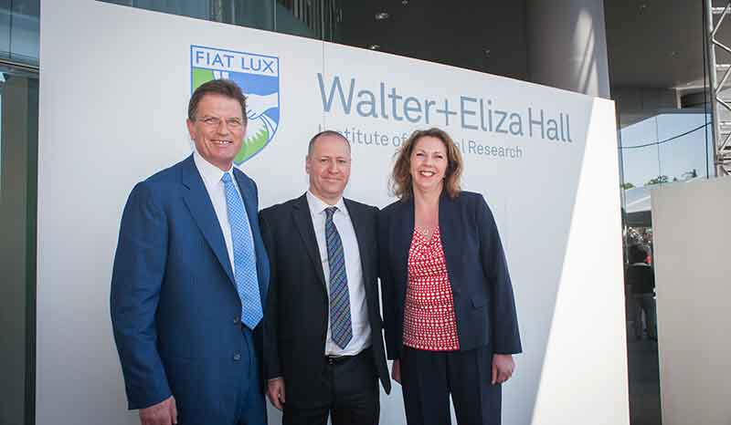 From left to right: then Premier of Victoria, Mr Ted Baillieu, Institute director Professor Doug Hilton and then Federal Parliamentary Secretary for Health and Ageing the Hon Catherine King, MP.