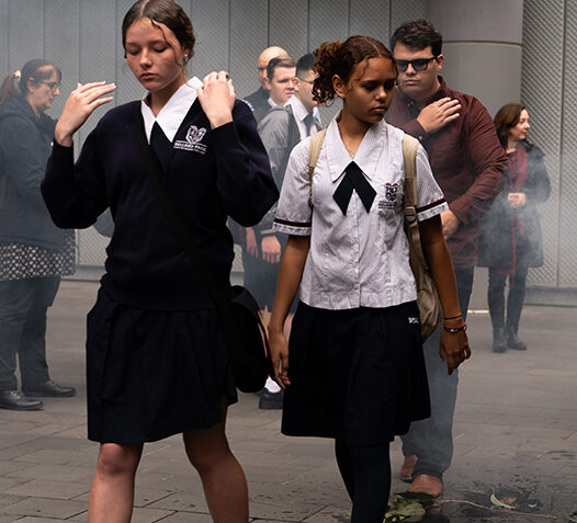 The students were welcomed to WEHI with a Welcome to Country and Smoking ceremony.