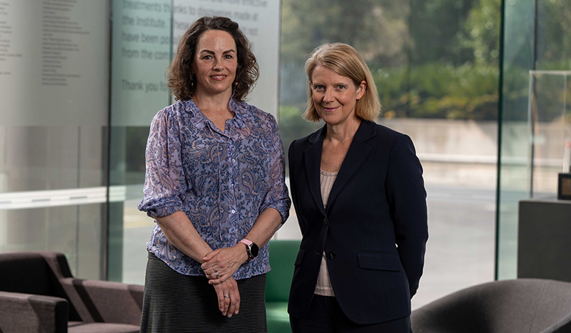 L-R: Dr Holly Barker and Professor Clare Scott AM Credit: WEHI