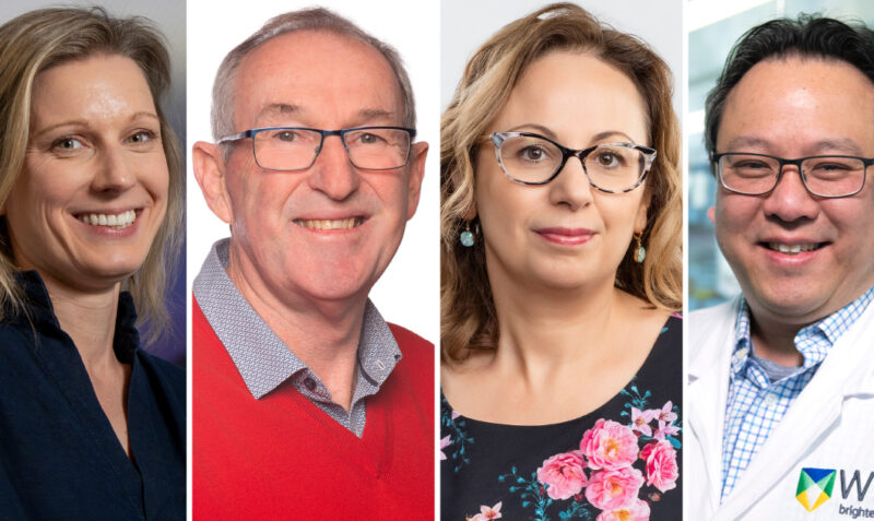 L-R: Dr Kira Behrens, Professor Rick Pearson, Associate Professor Elaine Sanij and Associate Professor Ashley Ng Credit: WEHI