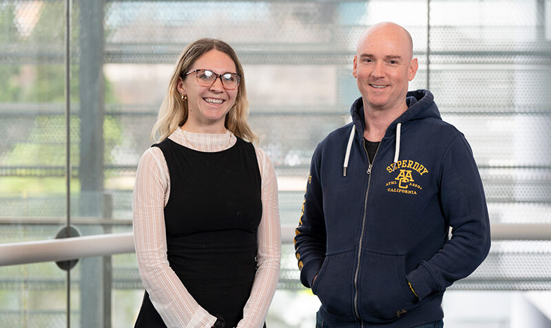 Dr Georgia Atkin-Smith and Associate Professor Edwin Hawkins.