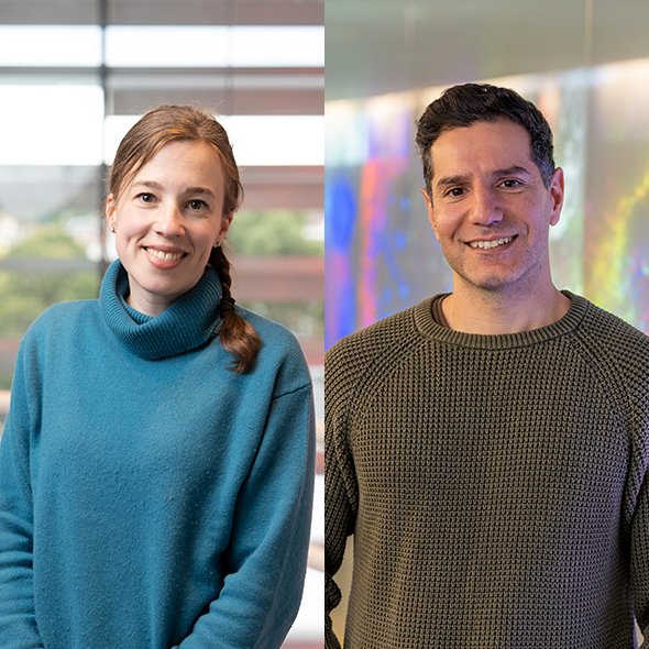 Compilation image of Maria Tanzer and Michael Lazarou